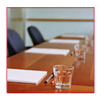 Leadership Workshop board room table